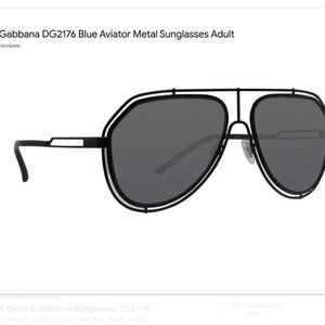 Dolce & Gabbana Pilot Aviator Black -100% Authentic Sunglasses DG2176
